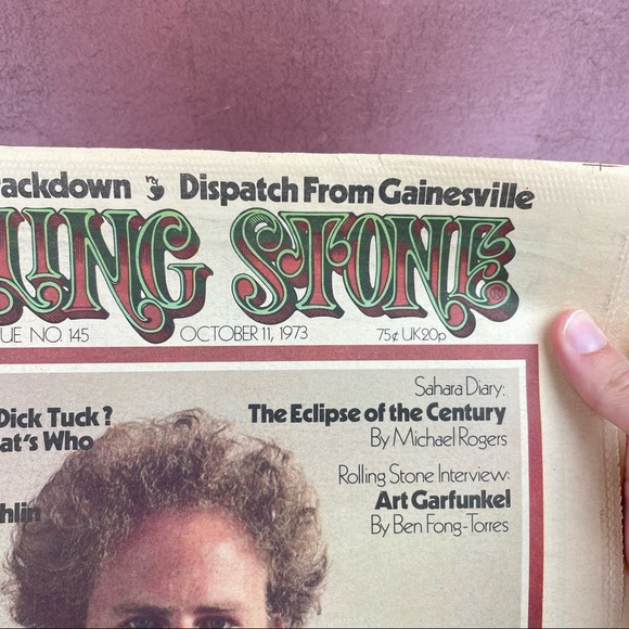 Vintage Rolling Stone Magazine Art Garfunkel October 1973 Santana Music Art - Picture 2 of 6